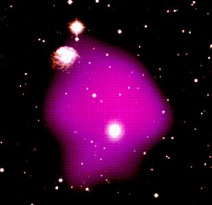 X-ray image of NGC 2300, a cluster of galaxies.